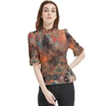 abstraction 22 Frill Neck Blouse