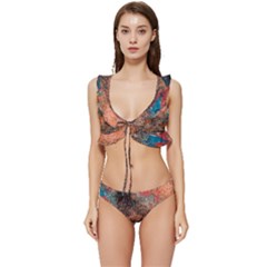 Low Cut Ruffle Edge Bikini Set 