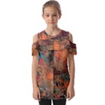 abstraction 22 Fold Over Open Sleeve Top
