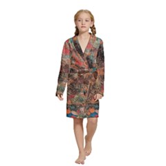 abstraction 22 Kids  Long Sleeve Velvet Lounge Robe from ArtsNow.com