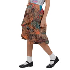 Kids  Ruffle Flared Wrap Midi Skirt 