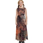 abstraction 22 Kids  Satin Sleeveless Maxi Dress