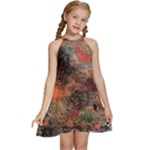 abstraction 22 Kids  Halter Collar Waist Tie Chiffon Dress