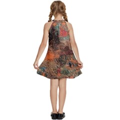 Kids  Halter Collar Waist Tie Chiffon Dress 