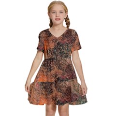 Kids  Short Sleeve Tiered Mini Dress 