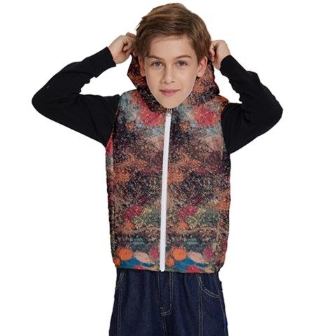 abstraction 22 Kids  Stylish Hooded Puffer Vest from ArtsNow.com