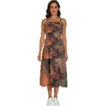 abstraction 22 Sleeveless Shoulder Straps Boho Dress
