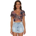 abstraction 22 V-Neck Crop Top