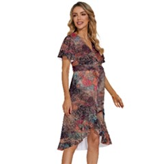 Women s Kimono Wrap Satin Dress 
