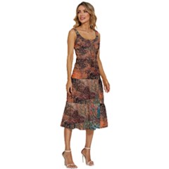 Women s Sleeveless Corset Midi Dress 
