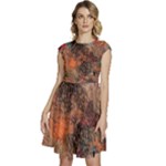 abstraction 22 Cap Sleeve High Waist Dress