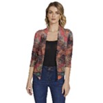 abstraction 22 Women s Draped Front 3/4 Sleeve Shawl Collar Jacket