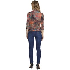 Women s Draped Front 3/4 Sleeve Shawl Collar Jacket 