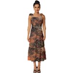 abstraction 22 Tie-Strap Tiered Midi Chiffon Dress