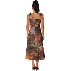 Tie-Strap Tiered Midi Chiffon Dress 