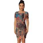 abstraction 22 Fitted Knot Split End Bodycon Dress