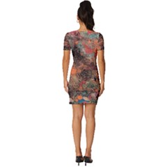 Fitted Knot Split End Bodycon Dress 