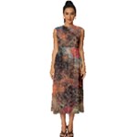 abstraction 22 Sleeveless Round Neck Midi Dress