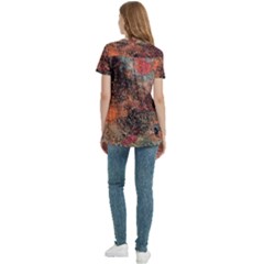 Women s Zip Front V-Neck Short Sleeve Casual Top Pocket Shirt 