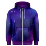 Purple Galaxy Men s Zipper Hoodie