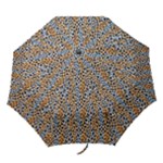 Blue Brown Leopard Folding Umbrellas