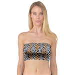 Blue Brown Leopard Bandeau Top