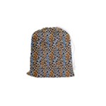 Blue Brown Leopard Drawstring Pouch (Small)