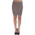 Blue Brown Leopard Bodycon Skirt