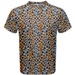 Blue Brown Leopard Men s Cotton T-Shirt