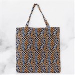 Blue Brown Leopard Grocery Tote Bag