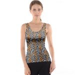 Blue Brown Leopard Women s Basic Tank Top
