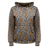Blue Brown Leopard Women s Pullover Hoodie