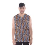Blue Brown Leopard Men s Basketball Tank Top