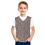 Blue Brown Leopard Kids  Basketball Tank Top