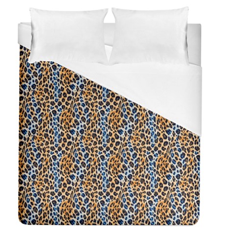Blue Brown Leopard Duvet Cover (Queen Size) from ArtsNow.com