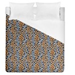 Blue Brown Leopard Duvet Cover (Queen Size)