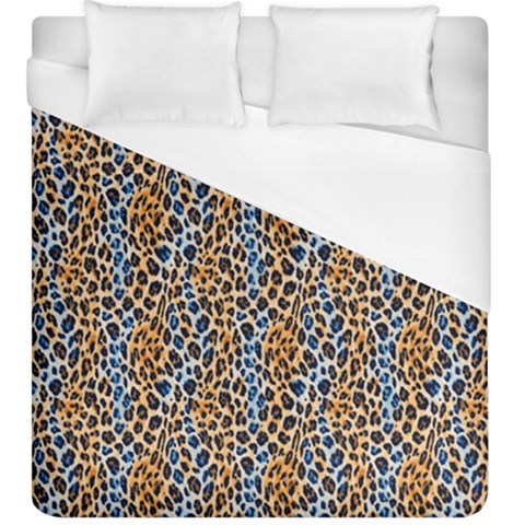Blue Brown Leopard Duvet Cover (King Size) from ArtsNow.com