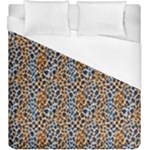 Blue Brown Leopard Duvet Cover (King Size)