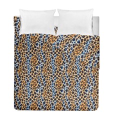 Blue Brown Leopard Duvet Cover Double Side (Full/ Double Size) from ArtsNow.com