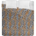 Blue Brown Leopard Duvet Cover Double Side (King Size)