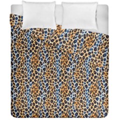Blue Brown Leopard Duvet Cover Double Side (California King Size) from ArtsNow.com