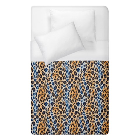 Blue Brown Leopard Duvet Cover (Single Size) from ArtsNow.com