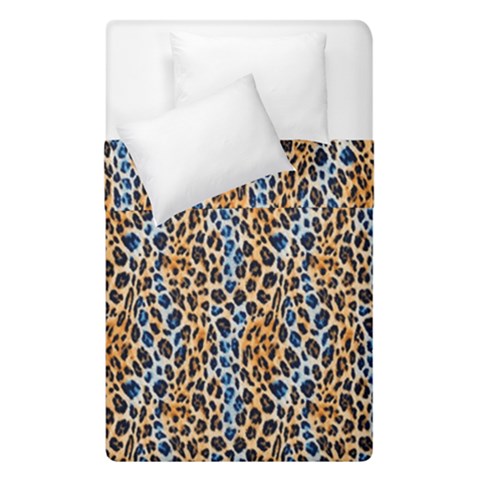 Blue Brown Leopard Duvet Cover Double Side (Single Size) from ArtsNow.com