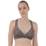 Blue Brown Leopard Sweetheart Sports Bra