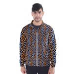 Blue Brown Leopard Men s Windbreaker