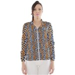 Blue Brown Leopard Women s Windbreaker