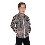 Blue Brown Leopard Kids  Windbreaker