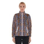 Blue Brown Leopard Women s Bomber Jacket