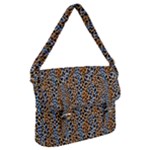 Blue Brown Leopard Buckle Messenger Bag