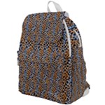 Blue Brown Leopard Top Flap Backpack